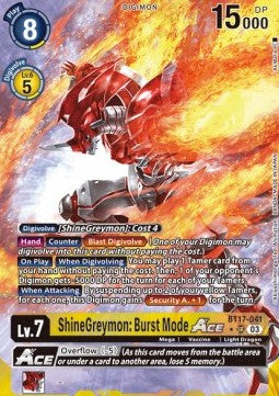 ShineGreymon: Burst Mode Ace (BT17-041) (V.2)