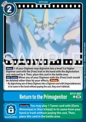 Return to the Primogenitor (BT17-097)