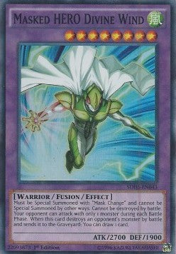 Masked HERO Divine Wind - Structure Deck: HERO Strike (Super Rare) [SDHS-043]