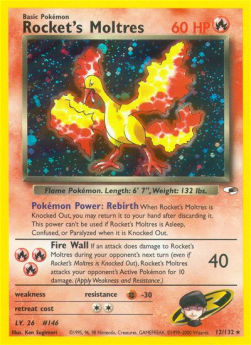 Rocket's Moltres - Gym Heroes (Holo Rare) [GH-12]