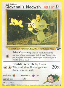 Giovanni's Meowth - Gym Challenge (Uncommon) [GC-43]