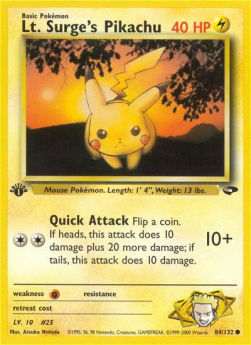 Lt. Surge's Pikachu - Gym Challenge (Common) [GC-84]