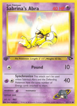 Sabrina's Abra - Gym Challenge (Common) [GC-93]