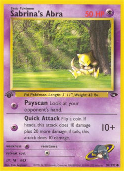 Sabrina's Abra - Gym Challenge (Common) [GC-94]