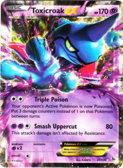 Toxicroak EX - Flashfire (Ultra Rare) [FLF-41]