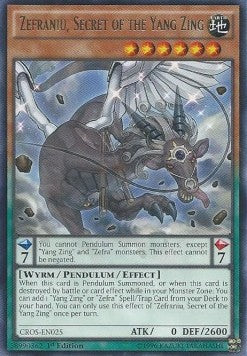 Zefraniu, Secret of the Yang Zing - Crossed Souls (Rare) [CROS-025]