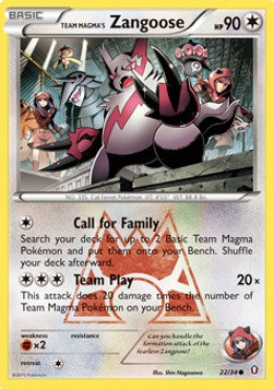 Team Magma's Zangoose - Double Crisis (Common) [DCR-22]