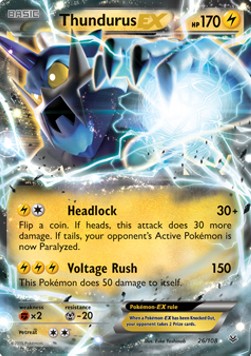 Thundurus EX - Roaring Skies (Ultra Rare) [ROS-26]