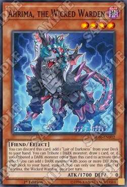 Ahrima, the Wicked Warden - Structure Deck: Lair of Darkness (Super Rare) [SR06-002]