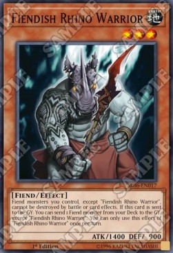 Fiendish Rhino Warrior - Structure Deck: Lair of Darkness (Common) [SR06-017]
