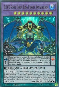 D/D/D Super Doom King Purple Armageddon - 2019 Gold Sarcophagus Tin Mega Pack (Super Rare) [MP19-230]