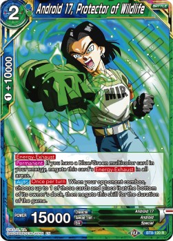 Android 17, Protector of Wildlife - Malicious Machinations (Rare) [BT8-120]