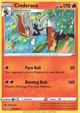 Cinderace - Sword & Shield (Holo Rare) [SSH-35]