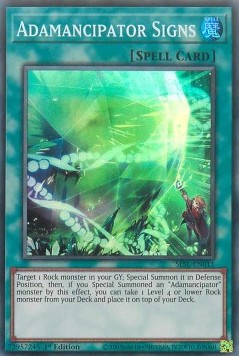 Adamancipator Signs - Secret Slayers (Super Rare) [SESL-011]