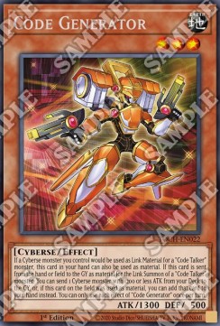 Code Generator - Toon Chaos (Rare) [TOCH-022]