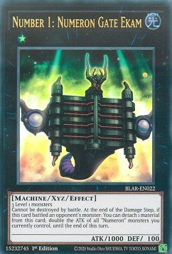 Number 1: Numeron Gate Ekam - Battles of Legend: Armageddon (Ultra Rare) [BLAR-022]