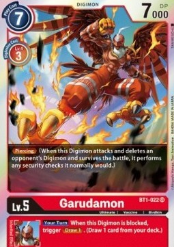 Garudamon (BT1-022) - Release Special Booster v1.0 (Super Rare) [SR1.0-BT1-022]