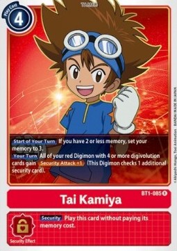 Tai Kamiya (BT1-085) - Release Special Booster v1.0 (Rare) [SR1.0-BT1-085]