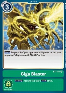 Giga Blaster (BT1-111) - Release Special Booster v1.0 (Rare) [SR1.0-BT1-111]