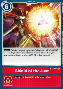Shield of the Just (BT2-093) - Release Special Booster v1.0 (Rare) [SR1.0-BT2-093]