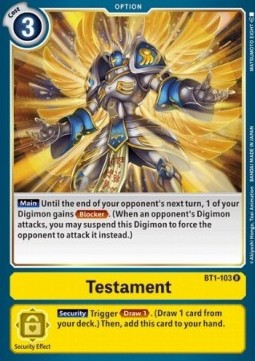 Testament (BT1-103) - Release Special Booster v1.5 (Rare) [SR1.5-BT1-103]