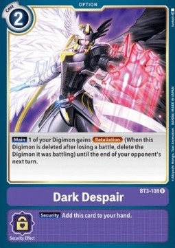Dark Despair (BT3-108) - Release Special Booster v1.5 (Rare) [SR1.5-BT3-108]