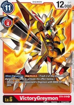 VictoryGreymon (BT4-019) (V.1) - Great Legend (Rare) [BT-04-BT4-019]