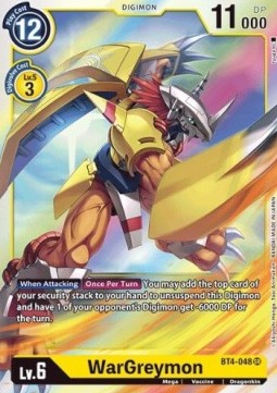 WarGreymon (BT4-048) (V.1) - Great Legend (Super Rare) [BT-04-BT4-048]