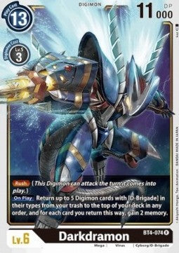 Darkdramon (BT4-074) - Great Legend (Rare) [BT-04-BT4-074]