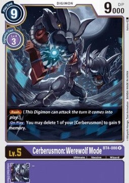 Cerberusmon: Werewolf Mode (BT4-086) - Great Legend (Rare) [BT-04-BT4-086]