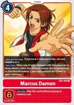 Marcus Damon (BT4-092) - Great Legend (Rare) [BT-04-BT4-092]