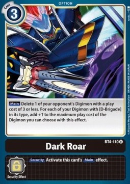 Dark Roar (BT4-110) - Great Legend (Rare) [BT-04-BT4-110]