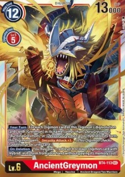 AncientGreymon (BT4-113) (V.1) - Great Legend (Secret Rare) [BT-04-BT4-113]