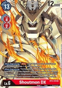 Shoutmon DX (BT5-019) (V.1) - Battle Of Omni (Super Rare) [BT-05-BT5-019]