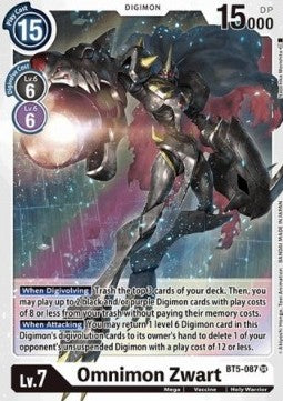 Omnimon Zwart (BT5-087) (V.1) - Battle Of Omni (Super Rare) [BT-05-BT5-087]