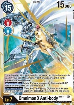 Omnimon X-Anti-body (BT5-111) (V.1) - Battle Of Omni (Secret Rare) [BT-05-BT5-111]