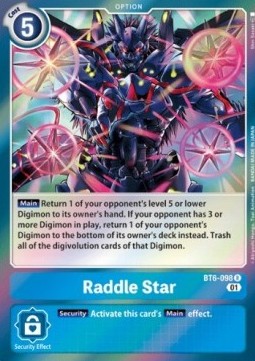 Raddle Star (BT6-098) - Double Diamond (Rare) [BT-06-BT6-098]