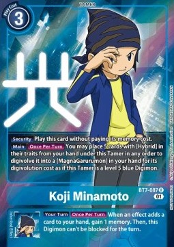 Koji Minamoto (BT7-087) (V.2) - Promos: Next Adventure (Alternative Art) [BT-07P-BT7-087]