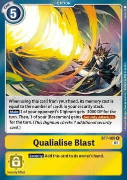 Qualialise Blast (BT7-100) - Next Adventure (Rare) [BT-07-BT7-100]