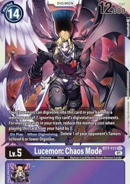 Lucemon: Chaos Mode (BT7-111) (V.1) - Next Adventure (Secret Rare) [BT-07-BT7-111]