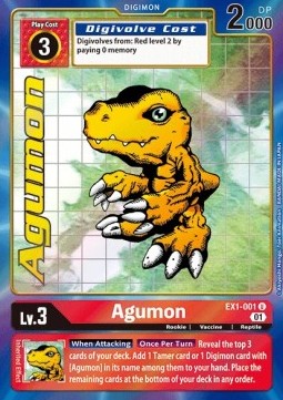 Agumon (EX1-001) (V.2) - Classic Collection (Alternative Art) [EX-01-EX1-001]