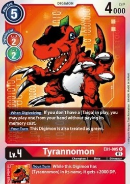 Tyrannomon (EX1-005) (V.1) - Classic Collection (Rare) [EX-01-EX1-005]