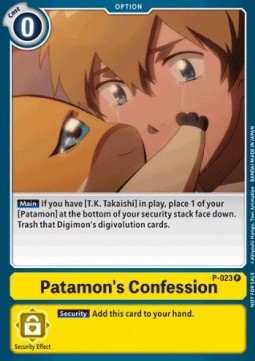 Patamon's Confession (P-023) - Promos (Promo) [P-P-023]