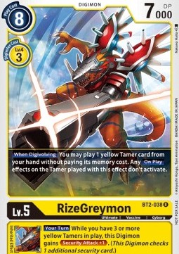 RizeGreymon (BT2-038) - Official Tournament Pack Events (Alternative Art) [OTPE-BT2-038]