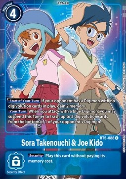 Sora Takenouchi & Joe Kido (BT5-088) (V.2) - Promos: Battle Of Omni (Alternative Art) [BT-05P-BT5-088]