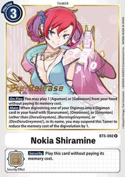 Nokia Shiramine (BT5-092) (V.1) - Promos: Battle Of Omni (Rare) [BT-05P-BT5-092]