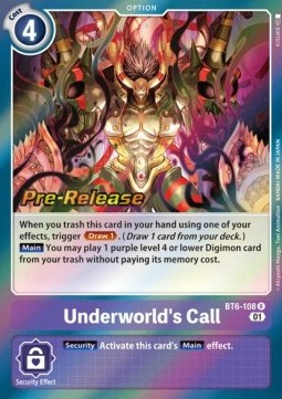 Underworld's Call (BT6-108) - Promos: Double Diamond (Rare) [BT-06P-BT6-108]