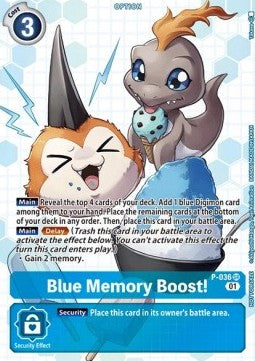 Blue Memory Boost! (P-036) (V.2) - Promos (Alternative Art) [P-P-036]