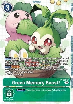 Green Memory Boost! (P-038) (V.2) - Promos (Alternative Art) [P-P-038]