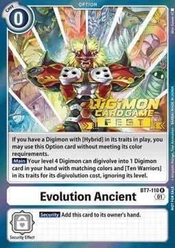 Evolution Ancien (BT7-110) - Digimon Card Game Fest (Rare) [DCGF-BT7-110]